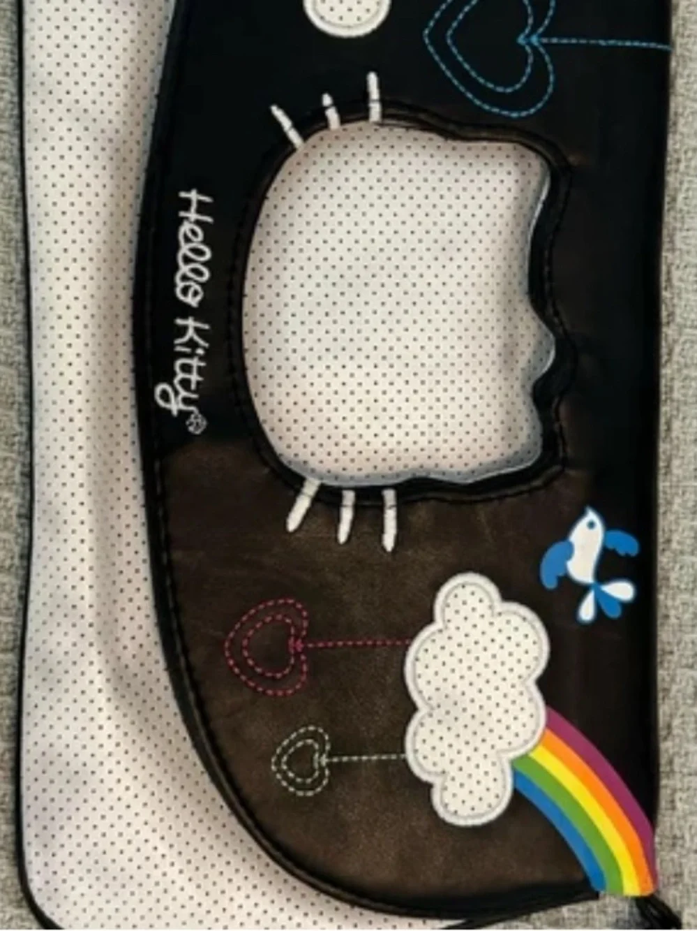 Hello Kitty Black & White Rainbow Wristlet